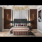 Trueliving Cozy Luxury Light masterbed Laminated Finish & PU Finish 6Ft *6Ft *1Ft